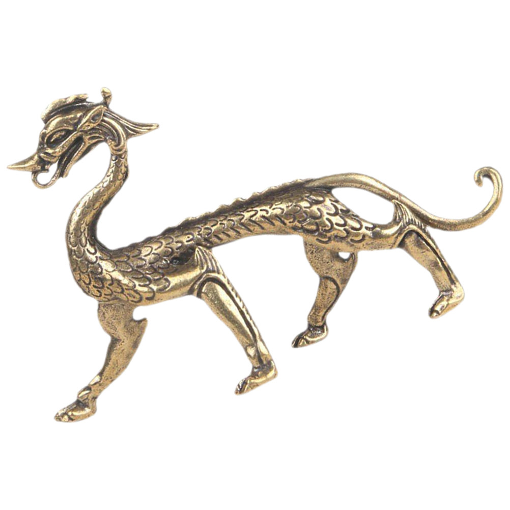 Longevity Health & Wellness Hotel Adults Only - Brass Dragon Sculpture Desktop Decor Miniature