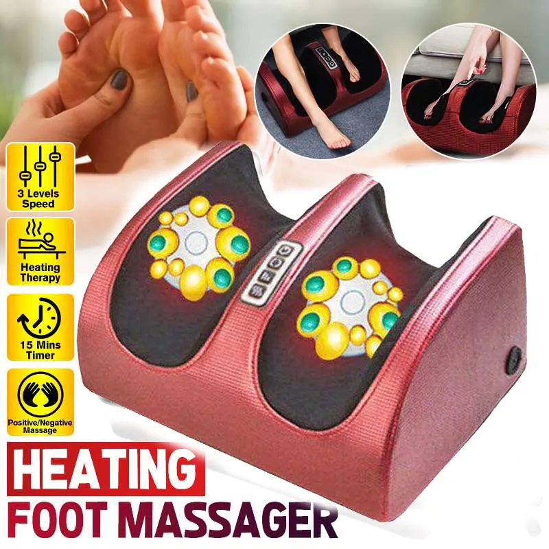 Reflexology Foot Roller - Hot Compression Electric Foot Massager Heating