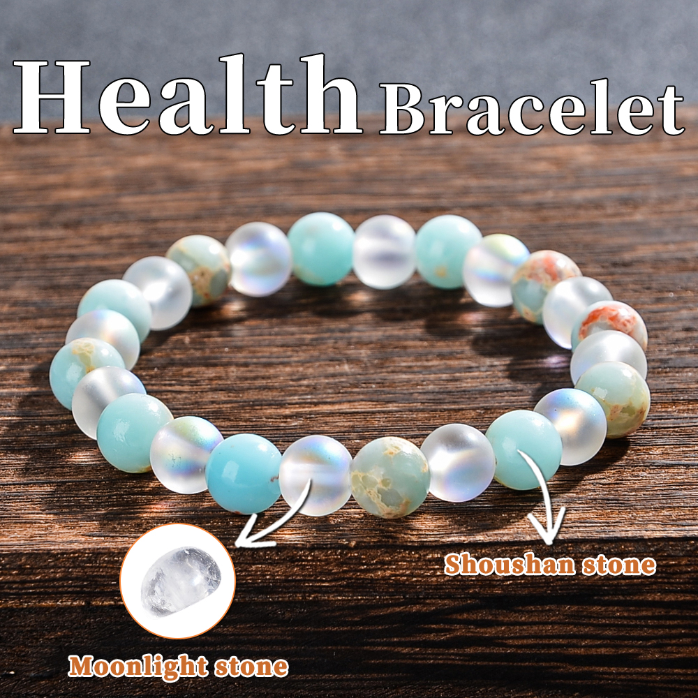 Longevity Health & Wellness Hotel Adults Only - 8mm Natural Shoushan Stone Health Bracelet,