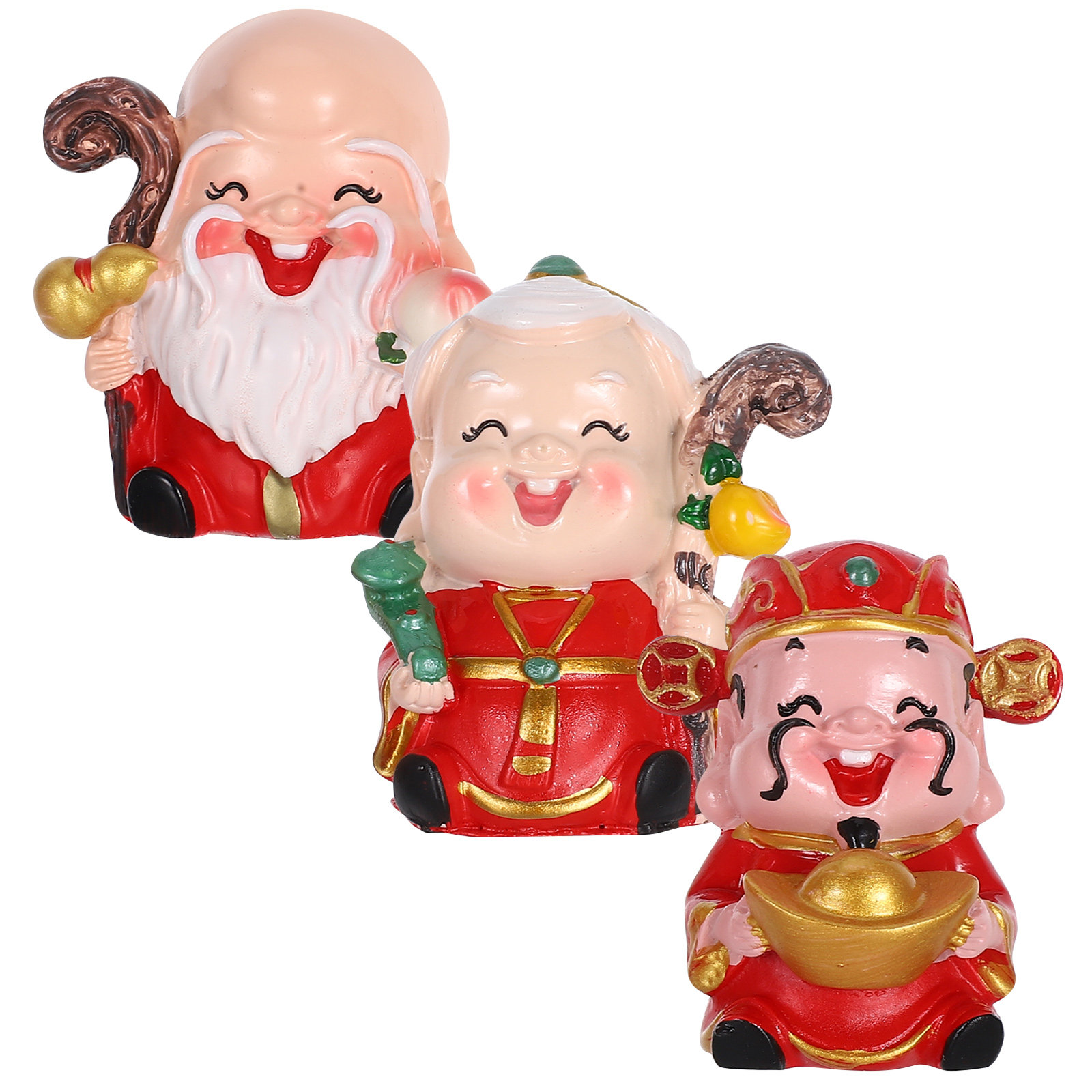 Longevity Health & Wellness Hotel Adults Only - 3Pcs Resin Chinese Elder Figures Cake