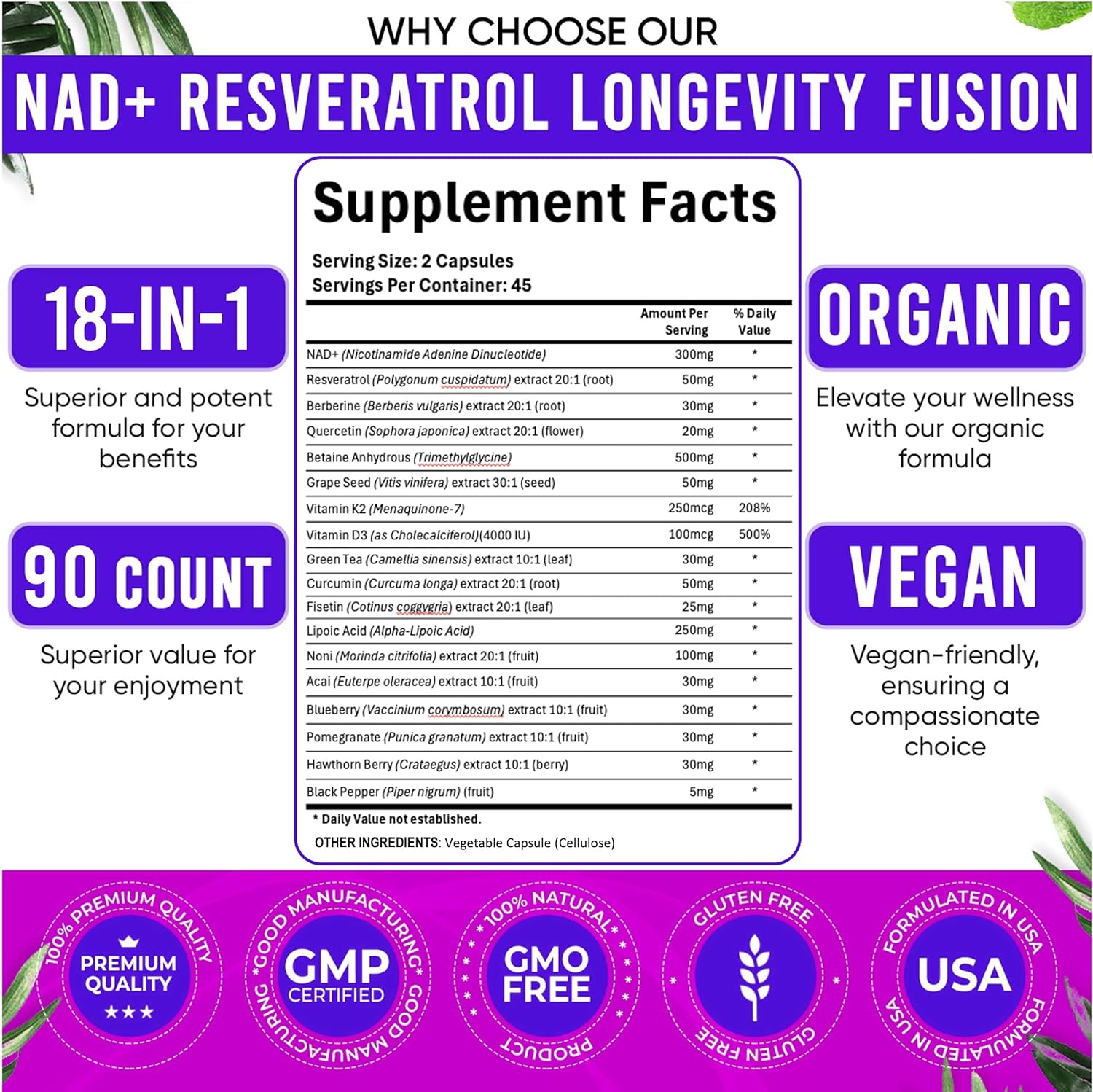90pcs NAD Supplement - Longevi - Longevity Health & Wellness Hotel Adults Only のレビューと価格