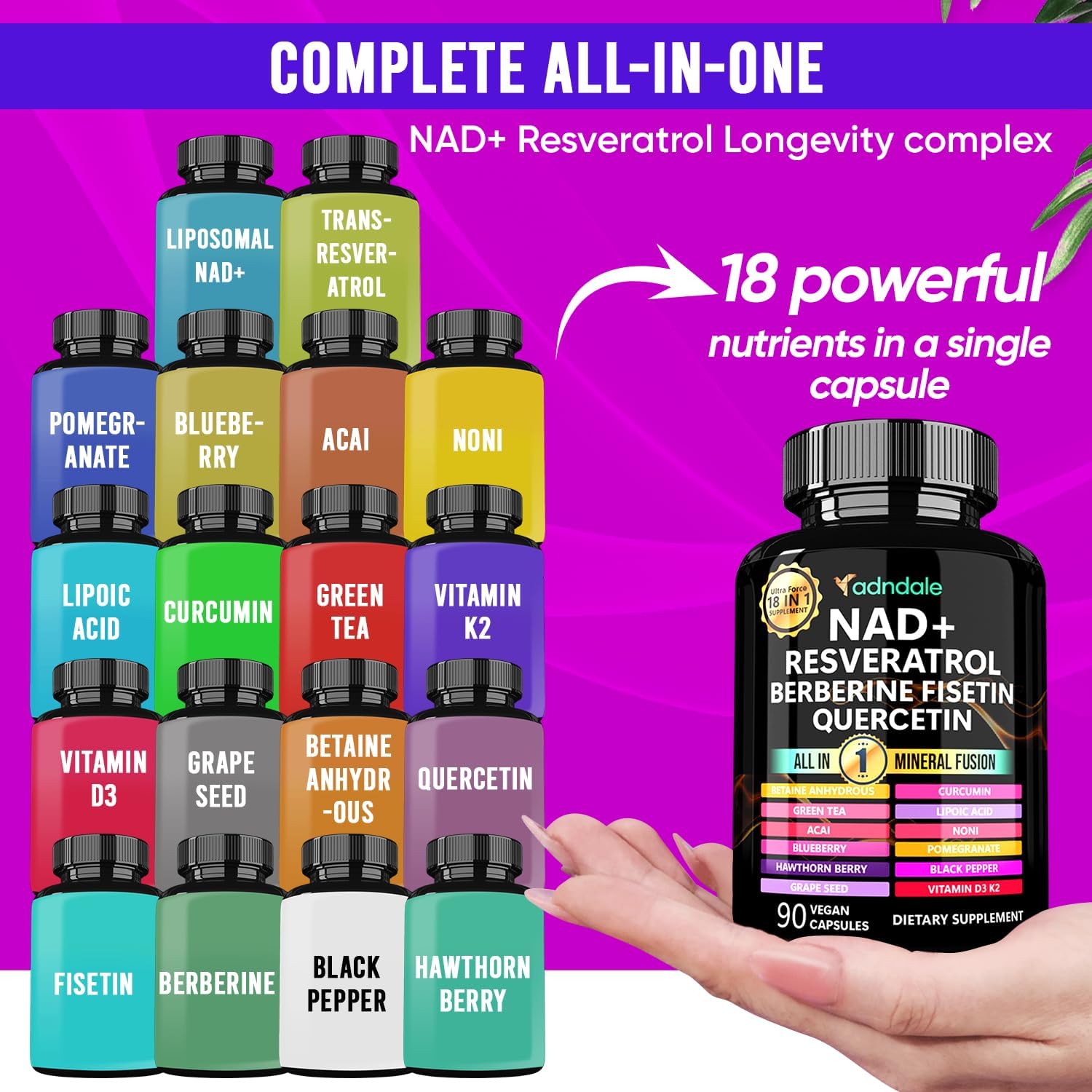 90pcs NAD Supplement - Longevi - Longevity Health & Wellness Hotel Adults Only のレビューと価格
