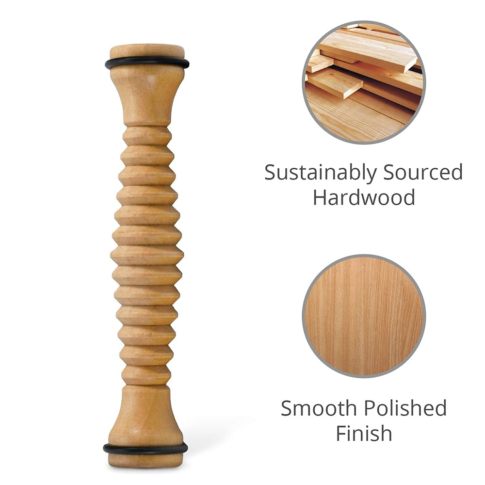 Wooden Massager Body Back Wood - Reflexology Foot Roller のレビューと価格