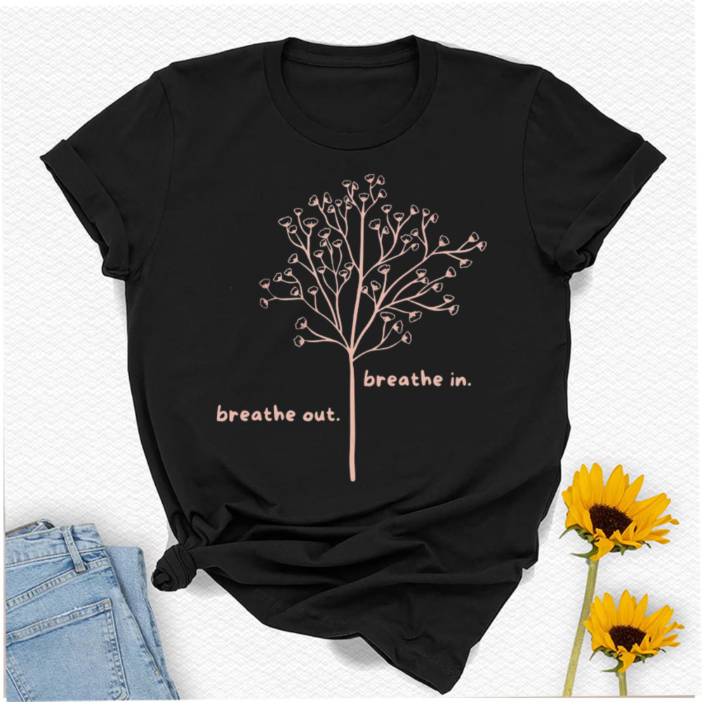 Breathe in Breathe Out T-Shirt - Your Health Wellness のレビューと価格