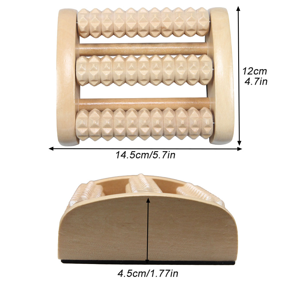 Foot Massage Roller Wood Thera - Reflexology Foot Roller のレビューと価格
