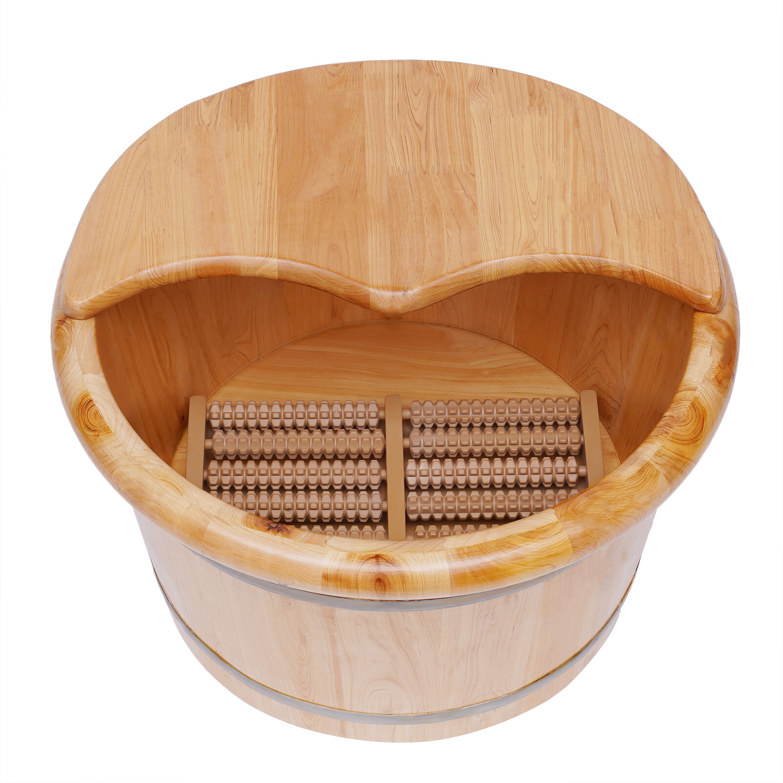 Cedar Wood Foot Bath Tub Leak- - Reflexology Foot Roller のレビューと価格